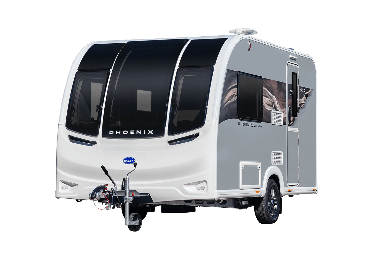 Bailey Phoenix Black Edition 420 exterior three-quarter view