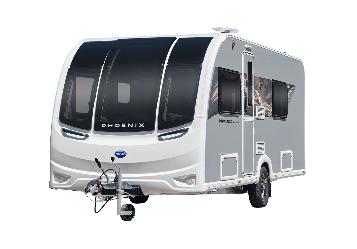 Bailey Phoenix Black Edition 440 exterior three-quarter view