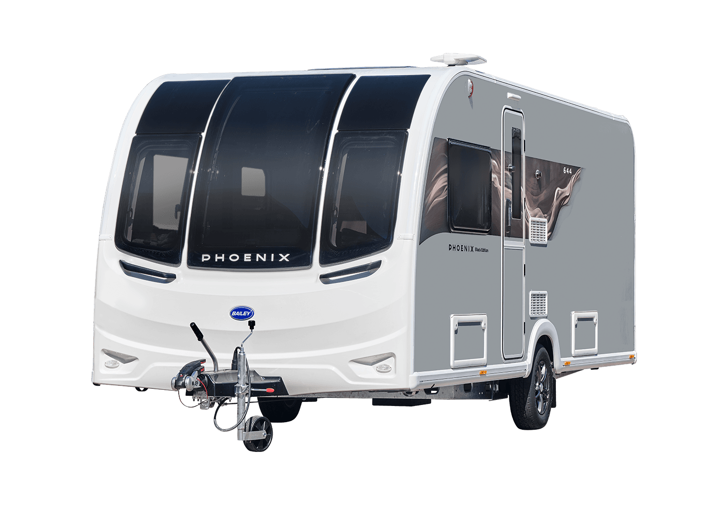 Bailey Phoenix Black Edition 644 exterior three-quarter view