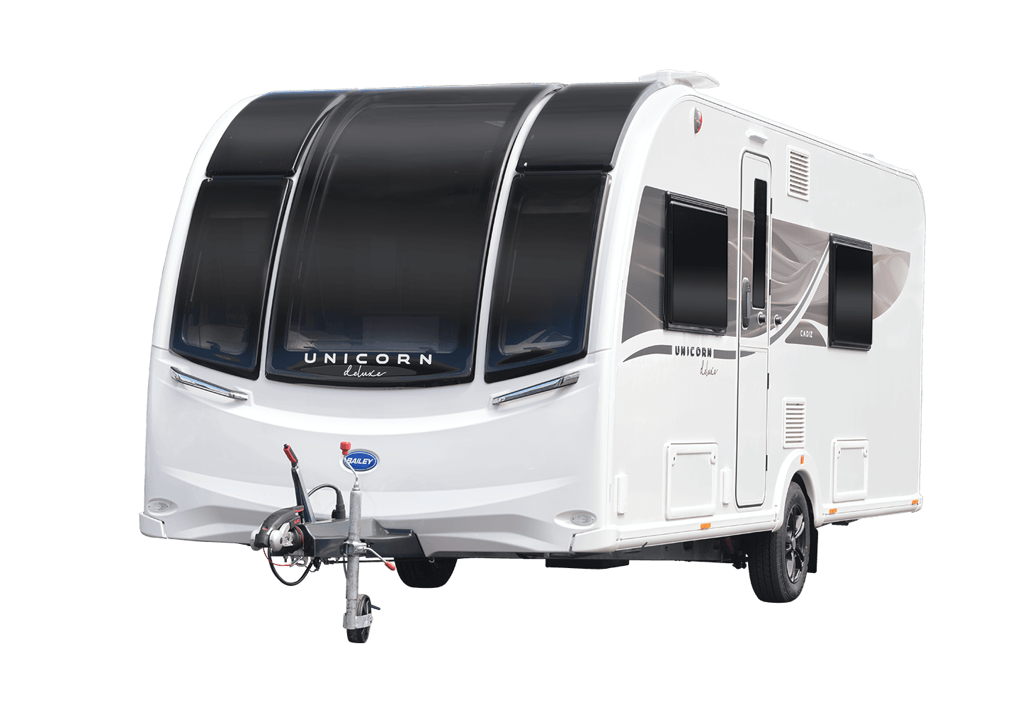 Bailey Unicorn Deluxe Cadiz exterior three-quarter view