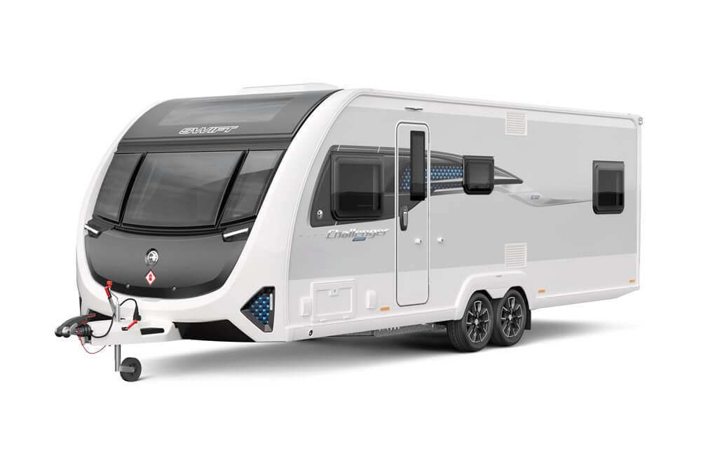 Swift Challenger Grande caravan exterior three-quarter view