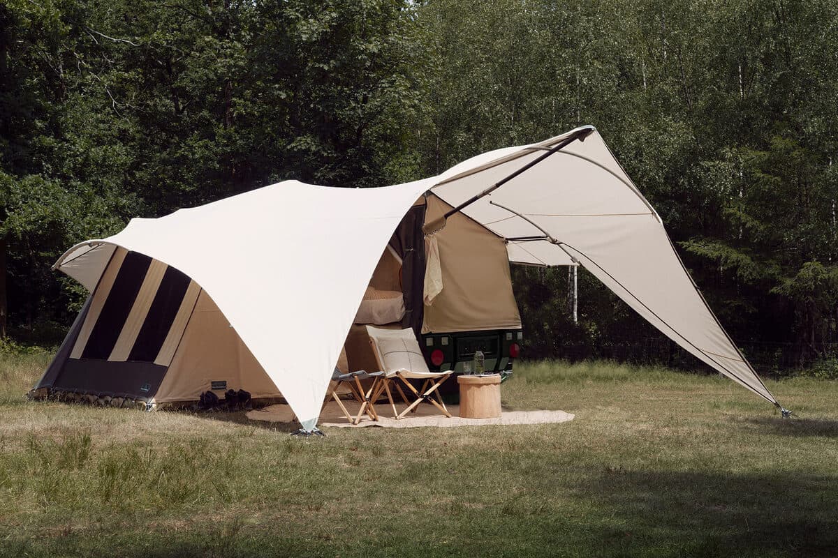 Holtkamper Cocoon Aero MTT trailer tent erected