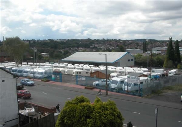 A wide view of the Black Country Caravans & Camping premises